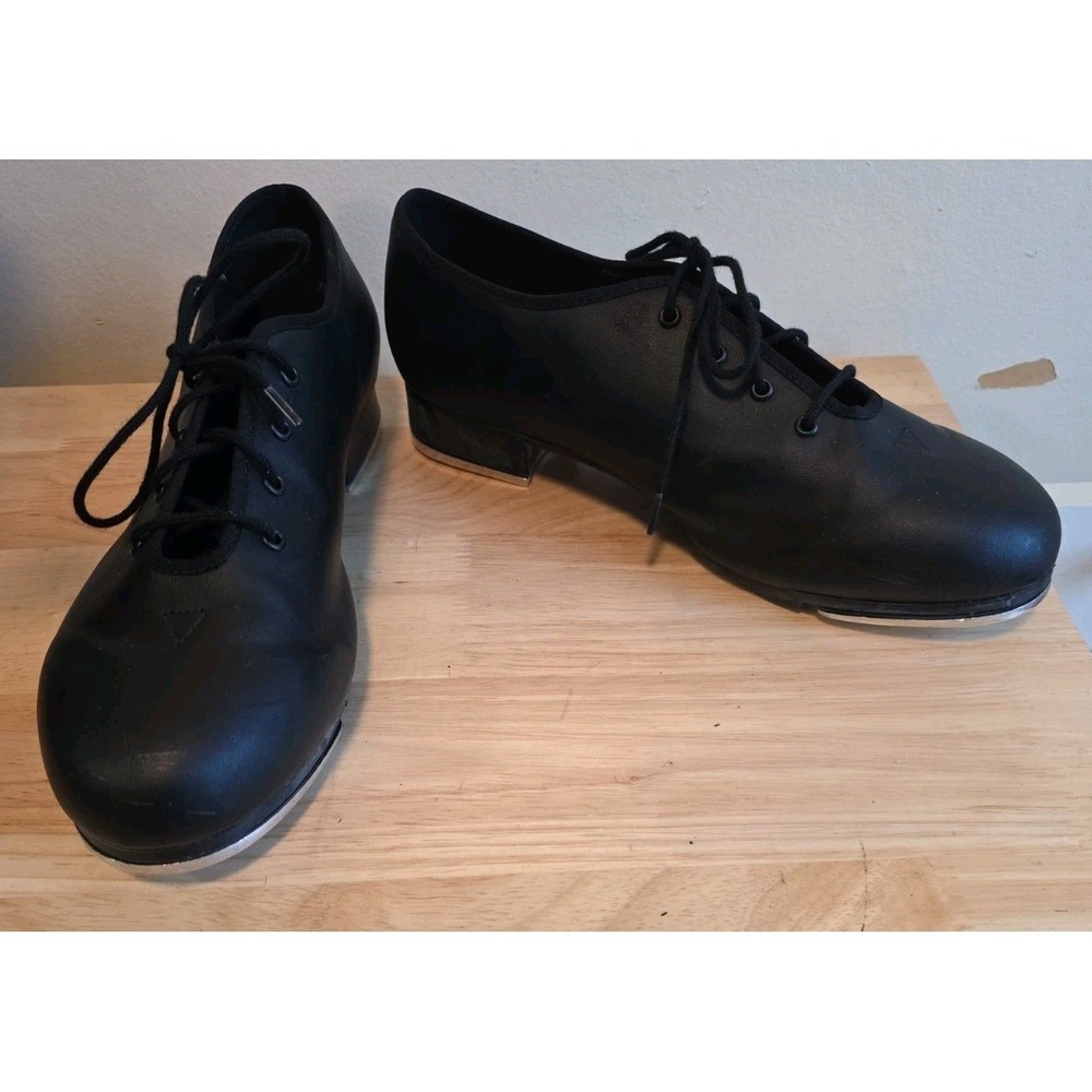 Dance Now Bloch Womens 8 Black Lace Up Techno Tap Dance Shoes Jazz Style Student